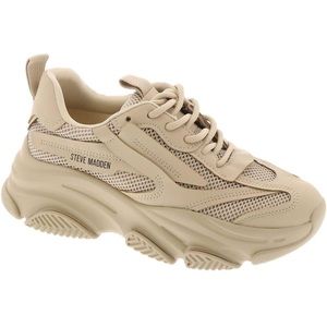 Steven Madden Women's Possesion Sneaker, TAN, 8.5